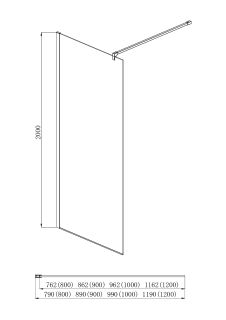 Душевая перегородка Aquatek Walk in AQ WIW 10020CH 100см хром